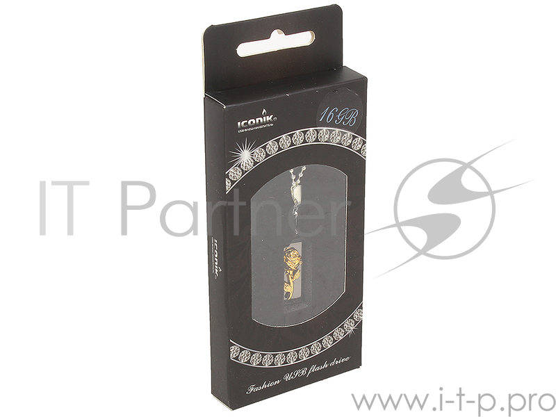 Носитель информации USB 2.0 ICONIK MTF-ROSE-16GB РОЗА золото