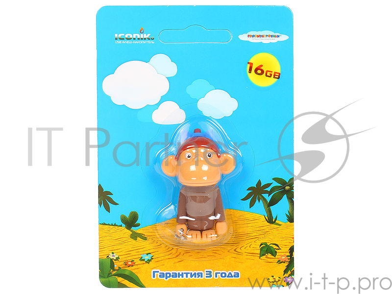 Внешний накопитель 16GB USB Drive <USB 2.0> ICONIK Обезьяна (мартышка из м/ф