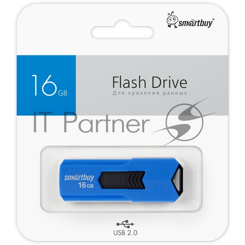 Внешний накопитель 16Gb USB Drive <USB2.0> Smartbuy STREAM Blue (SB16GBST-B)