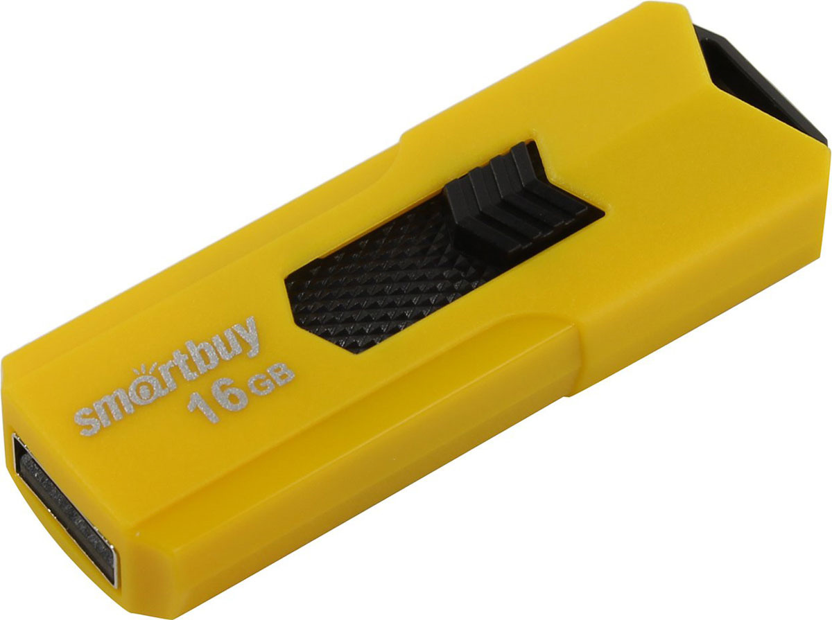 Внешний накопитель 16Gb USB Drive <USB2.0> Smartbuy STREAM Yellow (SB16GBST-Y)