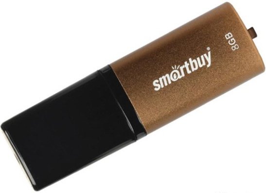 Внешний накопитель 8Gb USB Drive <USB2.0> Smartbuy X-Cut Brown (SB8GBXC-BR)
