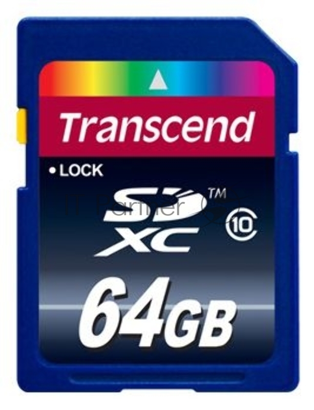 Карта памяти SecureDigital 64Gb Transcend TS64GSDXC10 {SDXC Class 10}