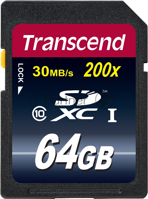 Карта памяти SecureDigital 64Gb Transcend TS64GSDXC10 {SDXC Class 10}