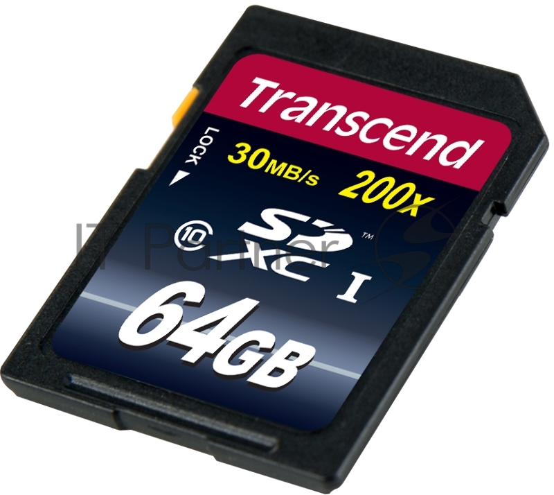Карта памяти SecureDigital 64Gb Transcend TS64GSDXC10 {SDXC Class 10}