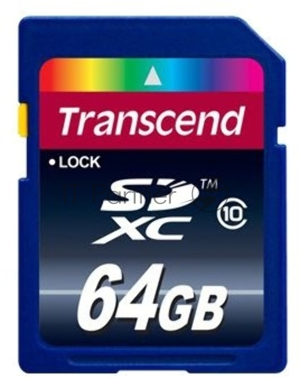 Карта памяти SecureDigital 64Gb Transcend TS64GSDXC10 {SDXC Class 10}