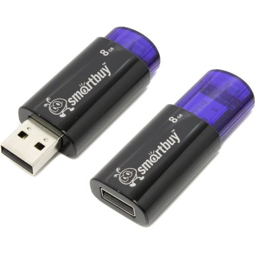 Внешний накопитель 8Gb USB Drive <USB2.0> Smartbuy Click Blue (SB8GBCL-B)
