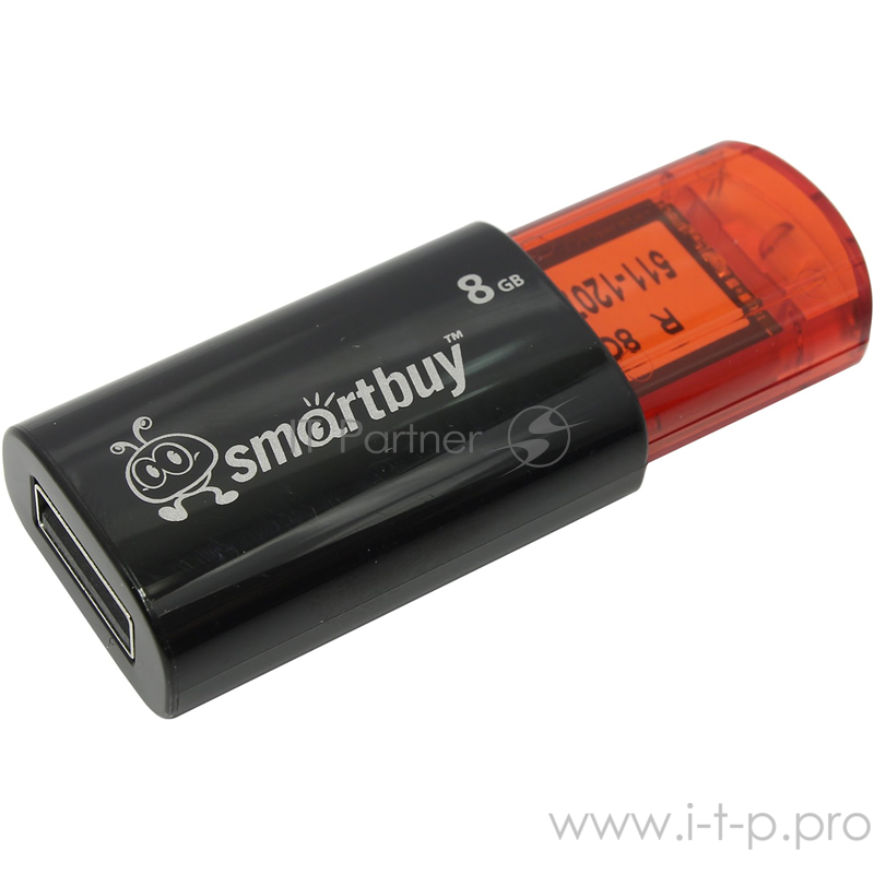 Внешний накопитель 8Gb USB Drive <USB2.0> Smartbuy Click Black (SB8GBCl-K)