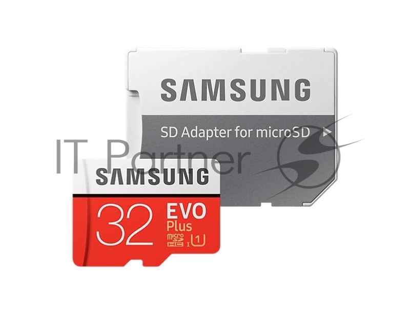 Карта памяти Micro SecureDigital 32Gb Samsung EVO Plus V2 Class 10 MB-MC32GA/RU {MicroSDXC Class 10 UHS-I U1, SD adapter}