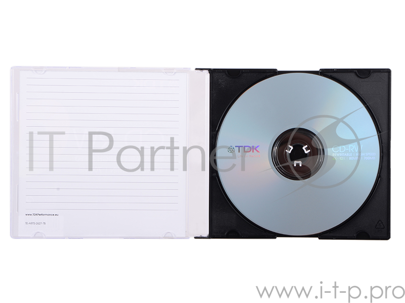 Диск CD-RW 80min 700Mb TDK 12x Slim