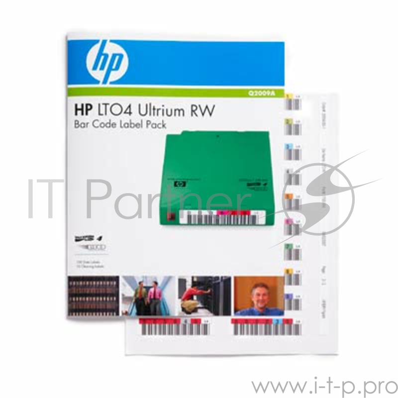 Набор наклеек HP LTO4 Ultrium RW Bar Code Label Pack (Q2009A)