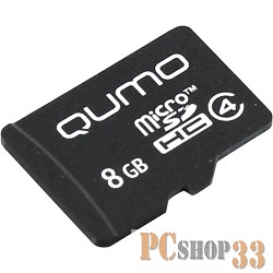 Карта памяти Micro SecureDigital 8Gb QUMO QM8GMICSDHC4NA {MicroSDHC Class 4}