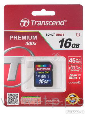 Карта памяти SecureDigital 16Gb Transcend TS16GSDU1 {SDHC Class 10, UHS-I}