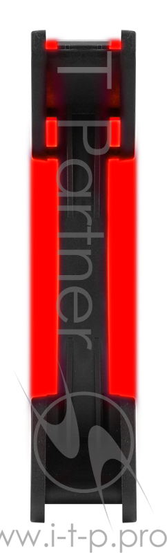 Вентилятор Aerocool REV Red , 120x120x25мм, цвет светодиодов : красный, подсветка в виде двойного кольца, 3+4-Pin, 1200 об/мин, 41,3 CFM, 15,1 дБА