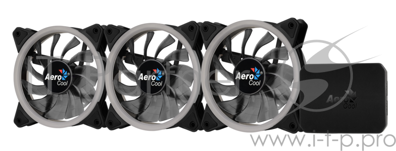 Комплект вентиляторов Aerocool REV RGB PRO: 3х RGB 120х120х25мм REV RGB вентилятора + контроллер P7-H1