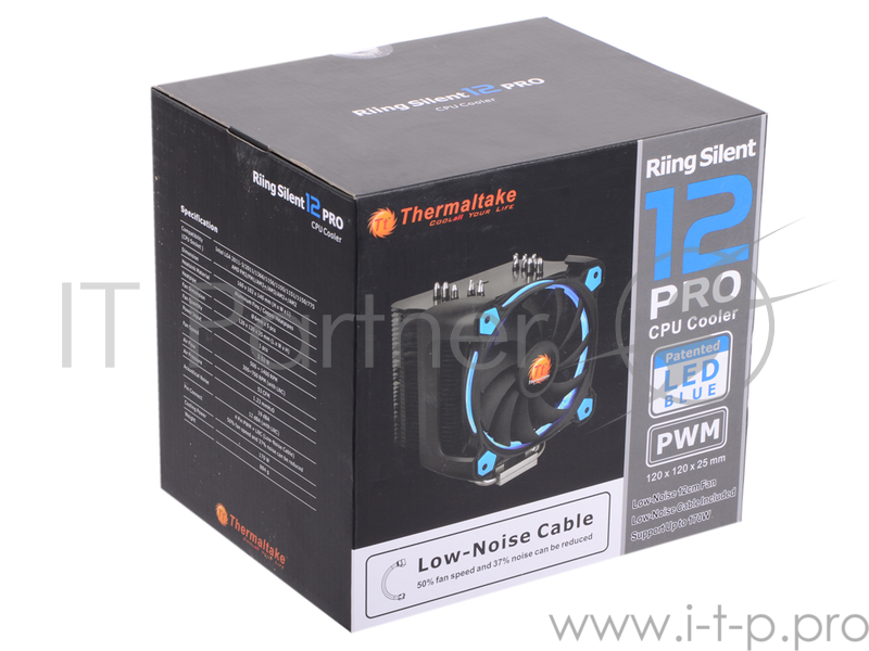 Кулер Thermaltake Riing Silent 12 Pro Blue (CL-P021-CA12BU-A) all sockets