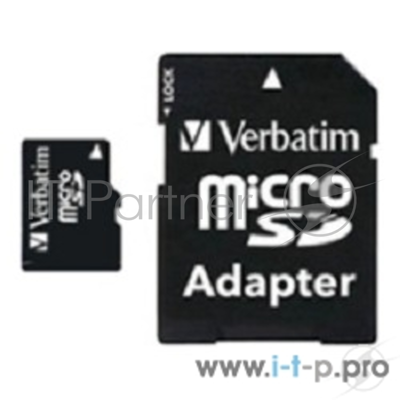 Карта памяти Micro SecureDigital 8Gb Verbatim 44081 {MicroSDHC Class 10 UHS-I, SD adapter}