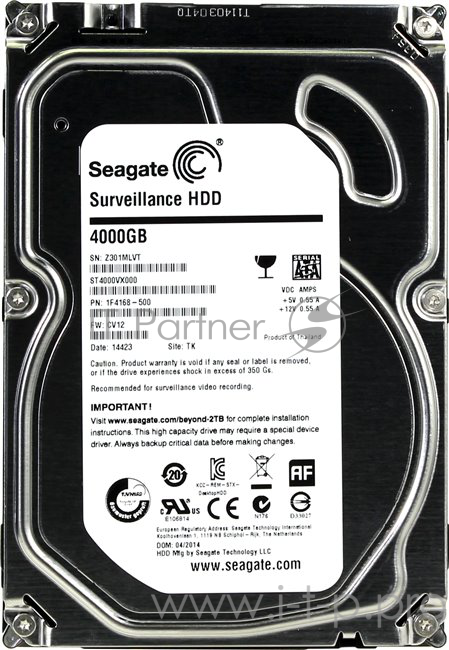 Жесткий диск Seagate Original SATA-III 4Tb ST4000VX000 Surveillance (5900rpm) 64Mb 3.5