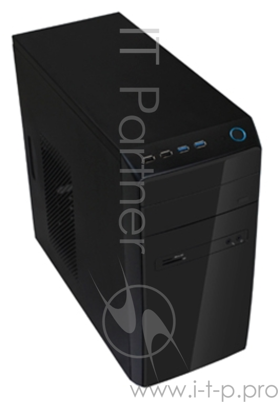 Корпус POWERMAN ES726BK USB 3.0 (Mini Tower, mATX, 450W PM-450ATX, USBx2, USB 3.0x2 + Audio, черный) <6120259>