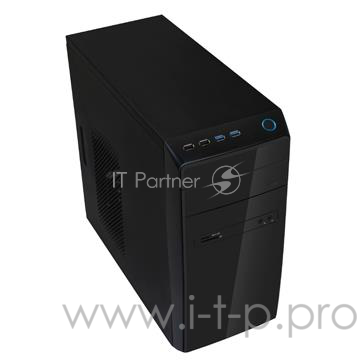 Корпус POWERMAN ES726BK USB 3.0 (Mini Tower, mATX, 450W PM-450ATX, USBx2, USB 3.0x2 + Audio, черный) <6120259>