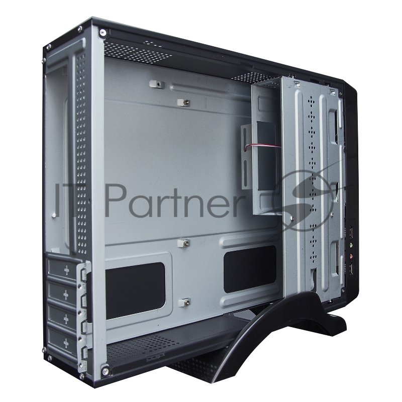 Корпус MiniITX Exegate MI-209 Black, miniITX/mATX, <M350, 80mm>, 2*USB, Audio