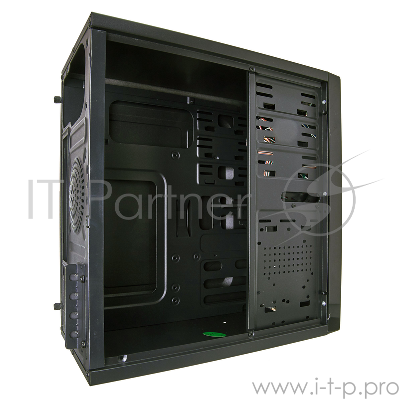 Корпус Minitower Exegate QA-411 Black, mATX, <XP350, Black, 120mm> 2*USB, Audio