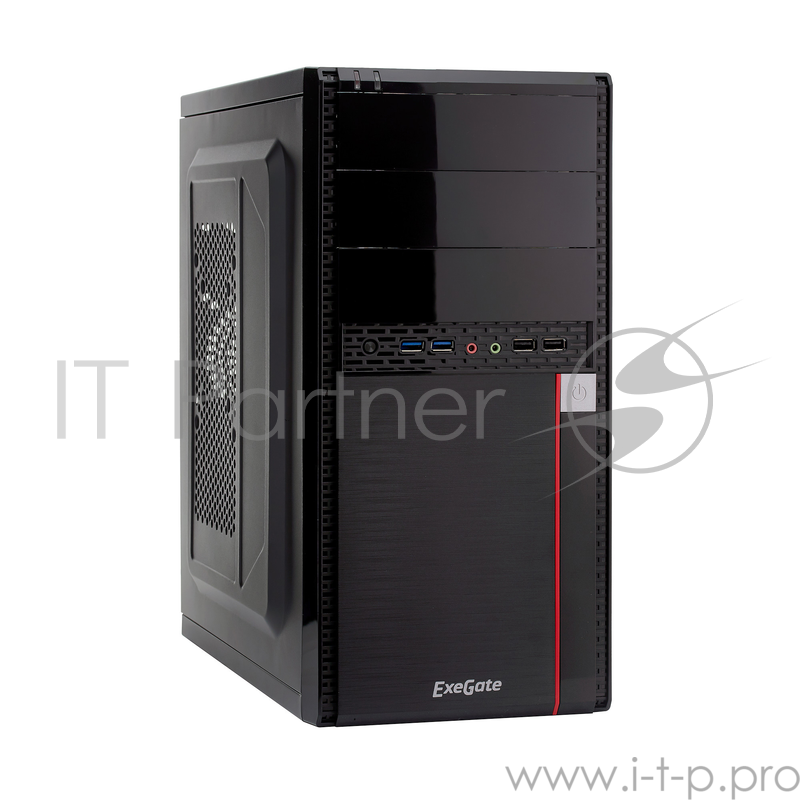 Корпус Minitower Exegate MA-371X Black, mATX <UN350, 120mm> 2*USB+2*USB3.0, Audio