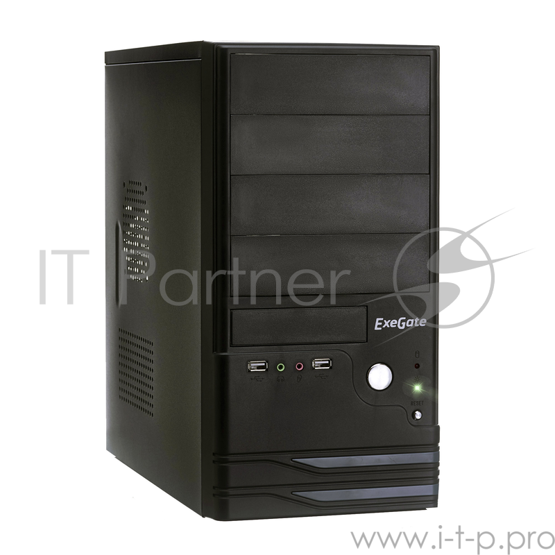 Корпус Minitower Exegate BAA-101U Black, mATX, <AAA450, 80mm>, 1*USB+1*USB3.0, Audio