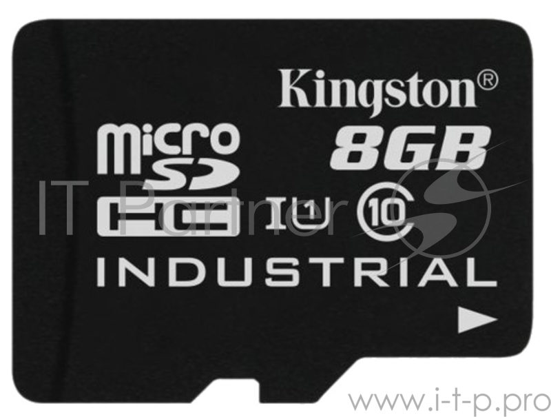 Карта памяти Micro SecureDigital 8Gb Kingston SDCIT/8GB {MicroSDHC Class 10, U1 Industrial, SD adapter}