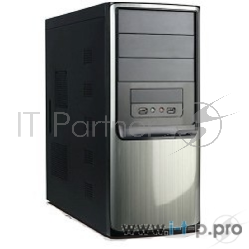 Корпус MidiTower QoRi-3335 A11 (черно-серебр.) (450W) P4 USB/AU 24 Pin S-ATA (front panel metall)