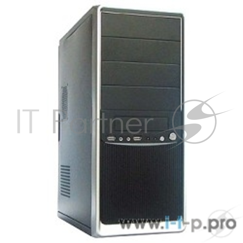 Корпус Miditower SP Winard 3010 600W black/silver 2*USB 2*Audio 24pin ATX