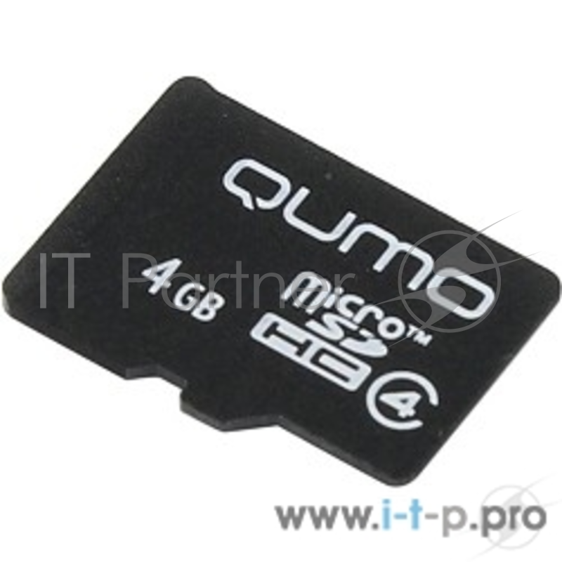 Карта памяти Micro SecureDigital 4Gb QUMO QM4GMICSDHC4NA {MicroSDHC Class 4}