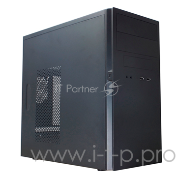 Корпус POWERMAN ES725BK USB3.0 (Mini Tower, mATX, без БП, USBx2 + Audio, черный) <6120640>