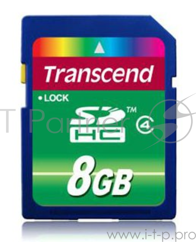 Карта памяти SecureDigital 8Gb Transcend TS8GSDHC4 {SDHC Class4}