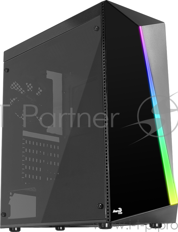 Корпус Aerocool SHARD, ATX, без БП, окно из акрила, 194x444x423,5мм (ШxВxГ), USB3.0 x1, USB2.0 x2, 13 режимов RGB подсветки, фильтры от пыли