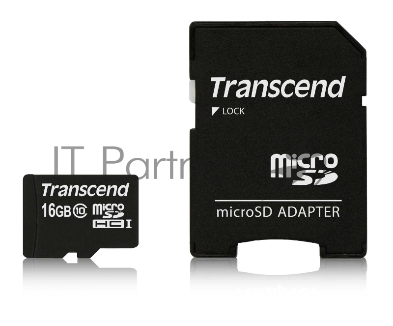 Карта памяти Micro SecureDigital 16Gb Transcend TS16GUSDHC10 {MicroSDHC Class 10, SD adapter}