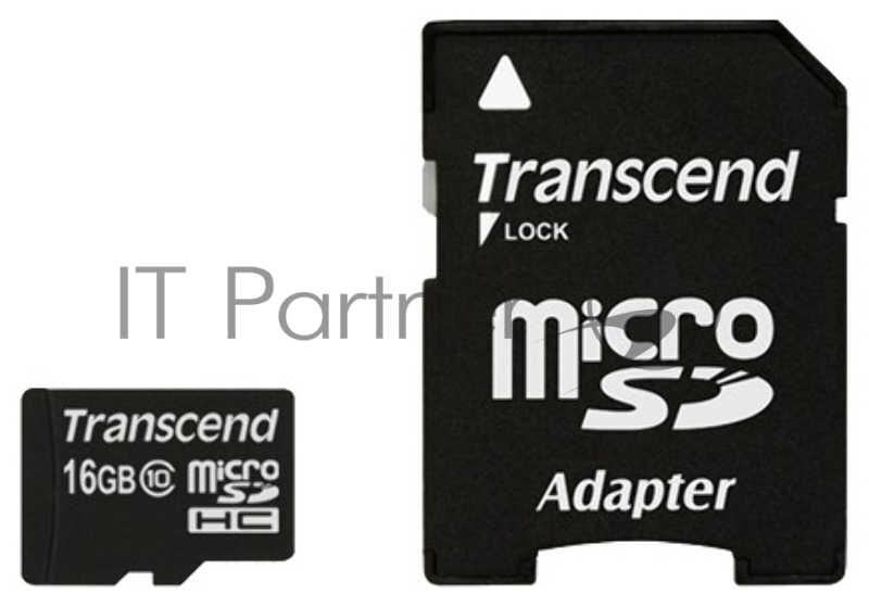 Карта памяти Micro SecureDigital 16Gb Transcend TS16GUSDHC10 {MicroSDHC Class 10, SD adapter}