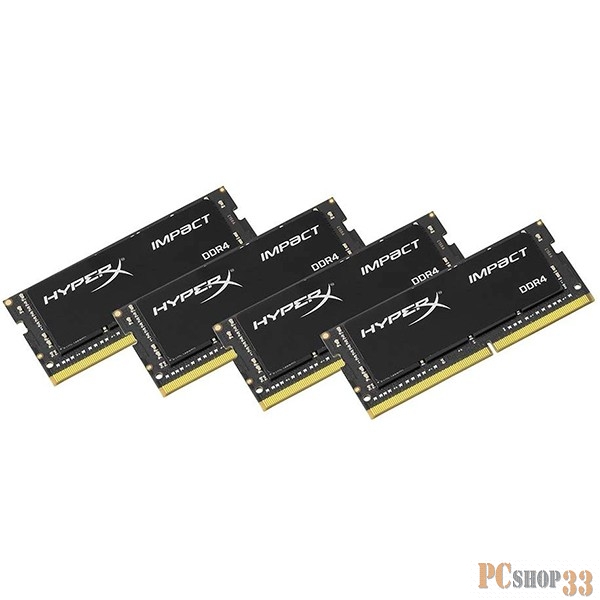 Модуль памяти Kingston 64GB 2400MHz DDR4 CL14 SODIMM (Kit of 4) HyperX Impact