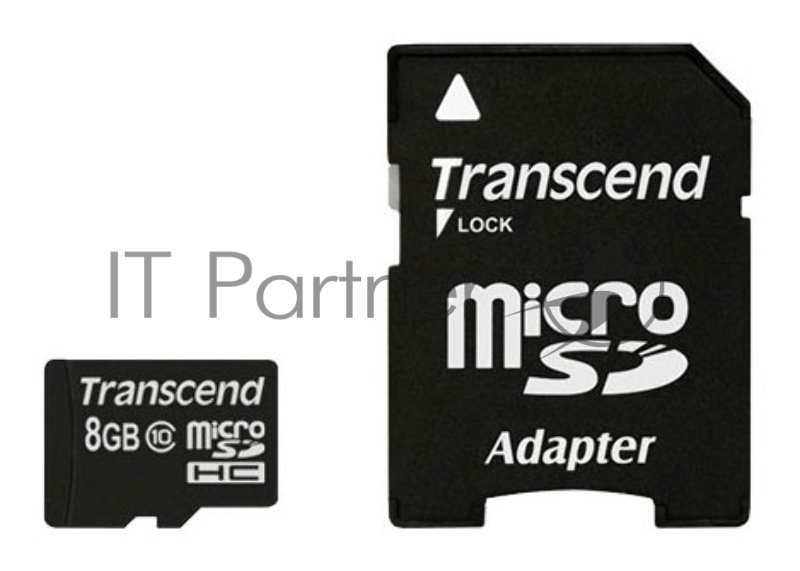 Карта памяти Micro SecureDigital 8Gb Transcend TS8GUSDHC10 {MicroSDHC Class 10, SD adapter}