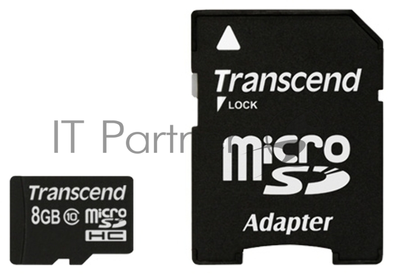 Карта памяти Micro SecureDigital 8Gb Transcend TS8GUSDHC10 {MicroSDHC Class 10, SD adapter}