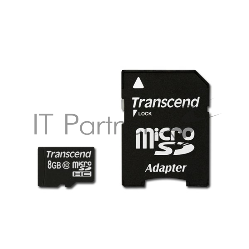 Карта памяти Micro SecureDigital 8Gb Transcend TS8GUSDHC10 {MicroSDHC Class 10, SD adapter}