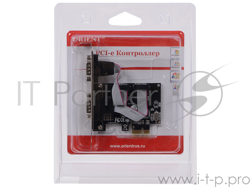 Контроллер Orient XWT-PE2S (PCI-E -->2xCOM, OXPCIe 952) Ret
