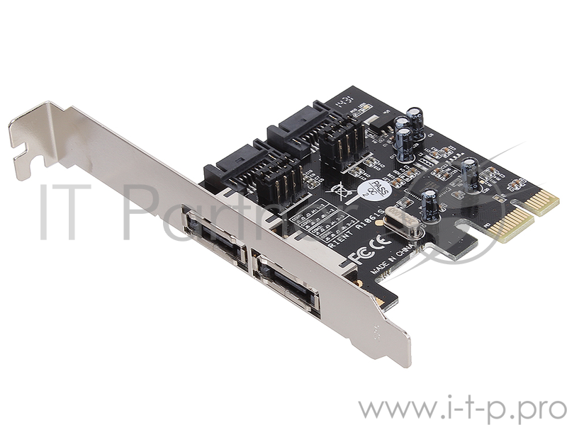 Контроллер Orient A1061S (PCI-E v.2.0, SATA 3, 2 ext/2 in Port, Asmedia ASM1061, кабель SATA) OEM