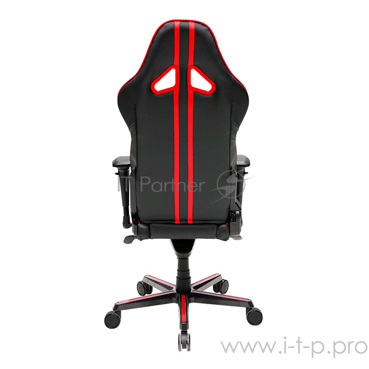 Игровое кресло DXRacer Racing чёрно-красное (OH/RV131/NR, кожа-PU, регулируемый угол наклона, механизм качания)