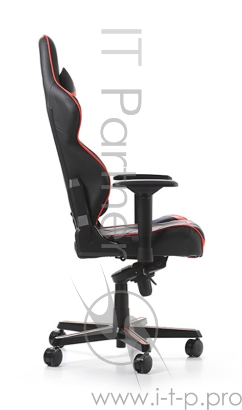 Игровое кресло DXRacer Racing чёрно-красное (OH/RV131/NR, кожа-PU, регулируемый угол наклона, механизм качания)