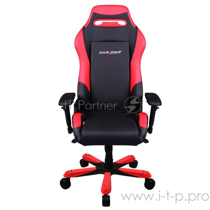 Игровое кресло DXRacer King чёрно-красное (OH/KS06/NR, экокожа, регулируемый угол наклона)