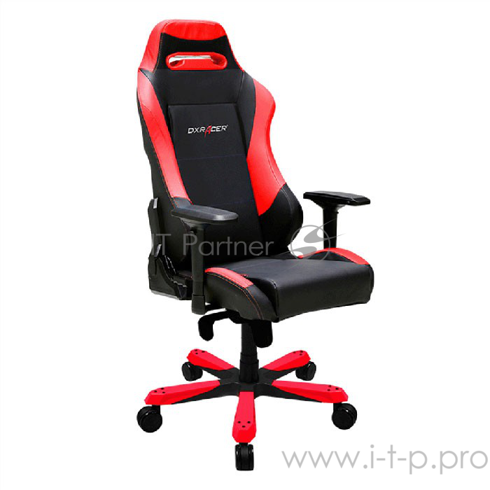 Игровое кресло DXRacer King чёрно-красное (OH/KS06/NR, экокожа, регулируемый угол наклона)