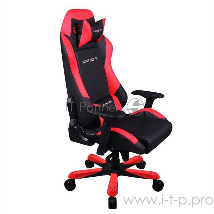 Игровое кресло DXRacer King чёрно-красное (OH/KS06/NR, экокожа, регулируемый угол наклона)