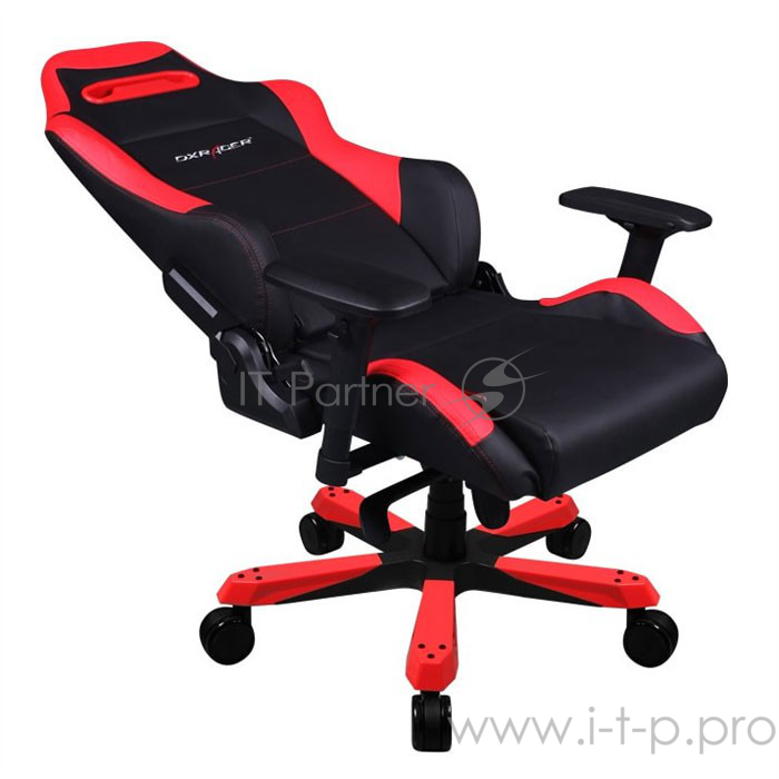 Игровое кресло DXRacer King чёрно-красное (OH/KS06/NR, экокожа, регулируемый угол наклона)
