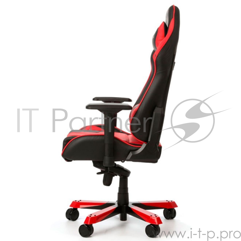 Игровое кресло DXRacer King чёрно-красное (OH/KS06/NR, экокожа, регулируемый угол наклона)