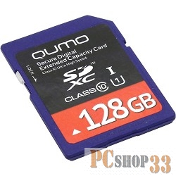 Карта памяти SecureDigital 128Gb QUMO (QM128GSDXC10U1), Class10
